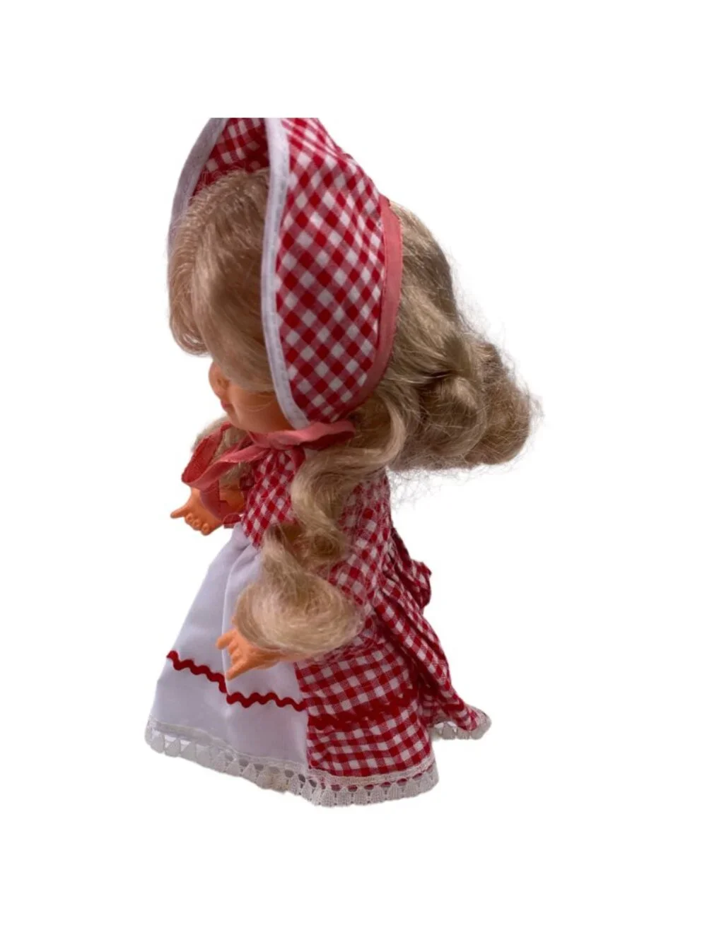Vintage 70s Kelloggs Advertising Doll Sweetheart of the Corn Farm 9.5" Red Dress - Picture 11 of 12